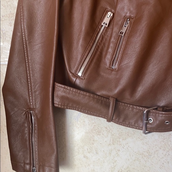 LEVI'S WOMEN'S FAUX - LEATHER MOTO JACKET Size "L" - Picture 9 of 13